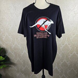 Sol's Size XXL 100% Cotton Black T-shirt "No Kangaroos..." Short Sleeve Unisex